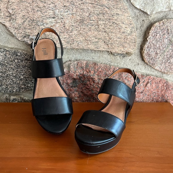 J Jill Black Platform Sandals, 6.5, EUC - Picture 6 of 7